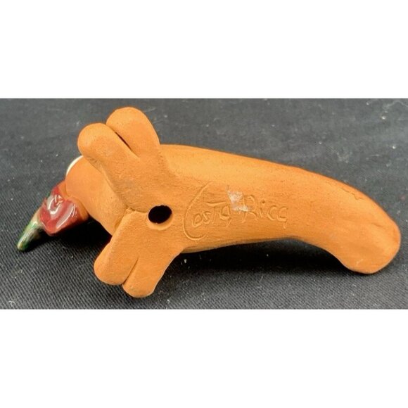 Parrot Bird Terracotta Sculpture Figurine 4.5" Costa Rica Hand Crafted - Picture 7 of 8